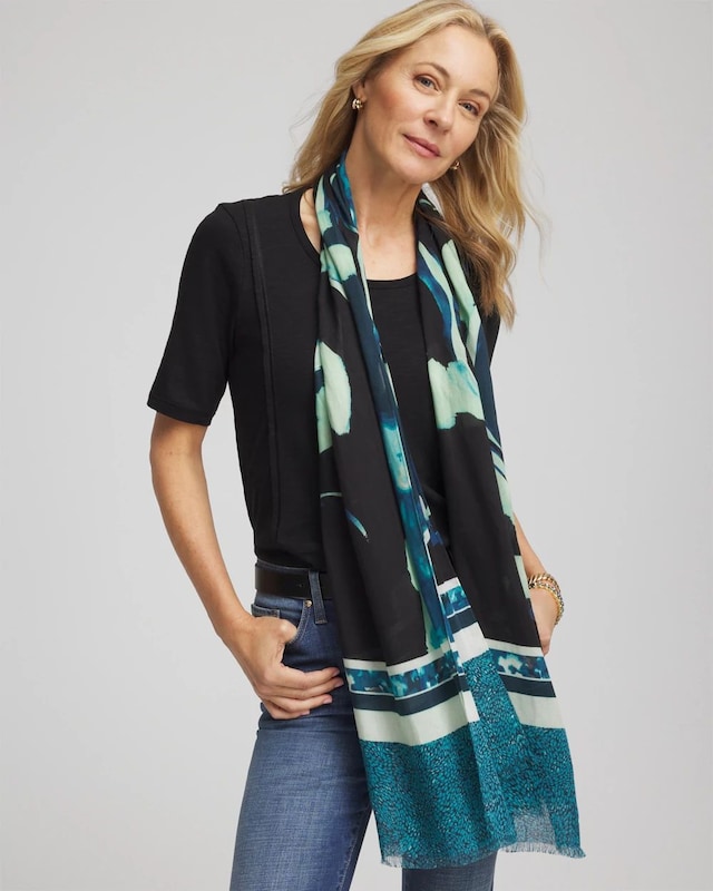 Glacier Colorblock Oblong Scarf - image 3